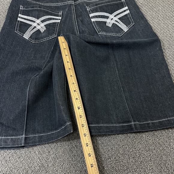 Raw Blue Shorts Mens Size 32 Denim Y2K Hiphop Baggy - Picture 9 of 13